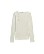 Pull Col Rond Homme Salsa Maille Côtelée Boutons Brillants