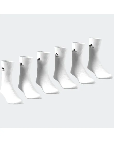 6 paires de chaussettes homme CUSH CRW 6PP Blanc