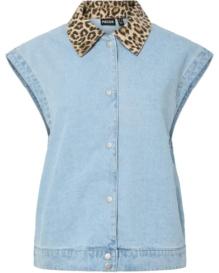 Gilet Femme Pcbreia SL Denim Vest FC