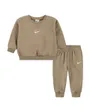 Ensemble de survetement Bébé NKN ESSENTIAL FLEECE CREW SET Beige