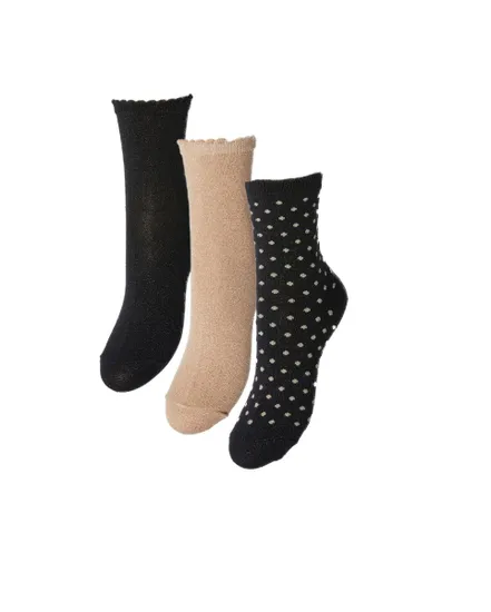 PCSEBBY LUREX SOCKS BOX 3-PACK SP2000