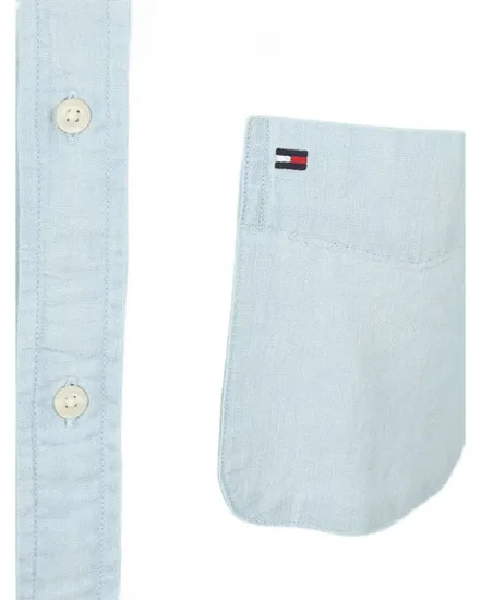 Chemise Homme CHAMBRAY POCKET RF BD SHIRT Bleu Clair