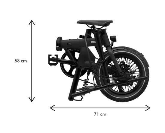Vélo électrique urbain pliant MORNING V3 Noir Onyx - Ref EV07-V3-10