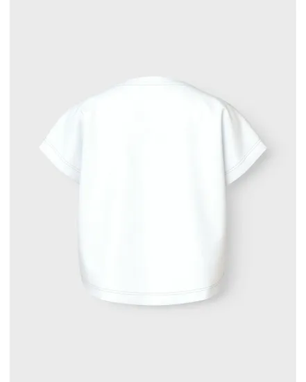 T-shirt manches courtes Enfant NKFVILMA CAPSL CROP TOP F1 NOOS Blanc