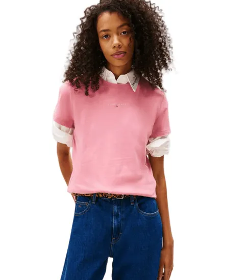 T-shirt col rond Femme REG LINEAR SS TEE Rose