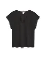 T-shirt Femme VMIBILSA S/S V-NECK TOP JRS BTQ Noir