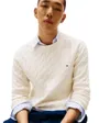 Pull col rond Homme CLASSIC COTTON CABLE CREW NECK Écru