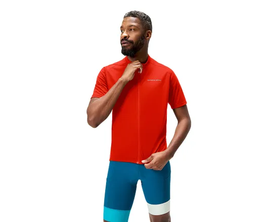 Maillot manches courtes Homme LOOP ZIPPED Rouge