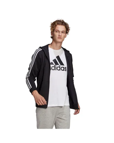 Sweat à capuche avec ZIP Homme M 3S FT FZ HD Noir
