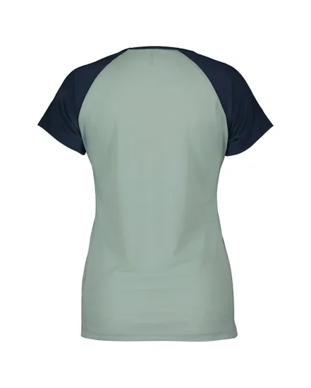 T-shirt manches courtes Femme DEFINED MERINO Bleu Métal/Vert clair