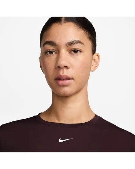 T-shirt Femme W NK ONE CLSC DF TWST SS TP WT Bordeaux