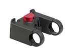 Fixation de panier au guidon 22-26 mm Noir/Rouge