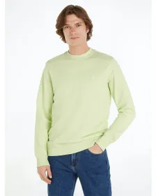 Sweat Homme CK EMBRO BADGE CREW Vert