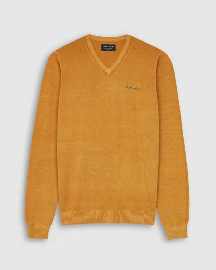 Pull col V manches longues Homme PULSER 2 Jaune