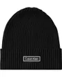 Bonnet Homme PATCH CHUNKY RIB COTTON BEANIE Noir