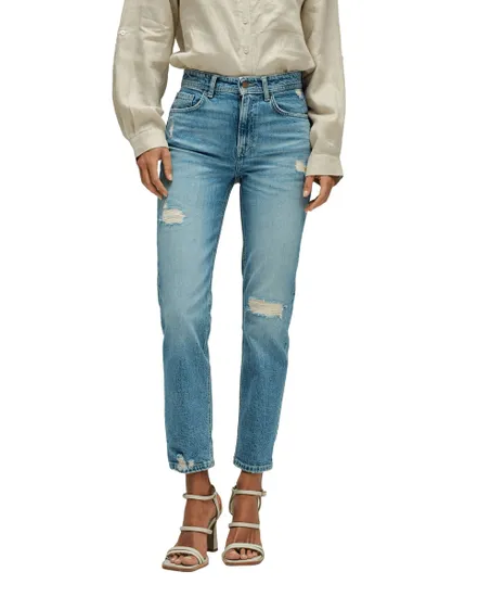 Jean Femme True Cropped Slim Destroyed