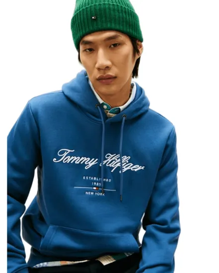 Sweat à capuche Homme SCRIPT LOGO HOODY Bleu