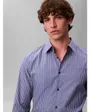 Chemise Homme LS STRIPE SUPIMA STR Bleu Amiral