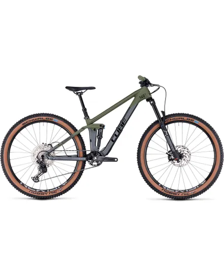 VTT tout suspendu Enfant STEREO 140 HPC ROOKIE Gris/Vert