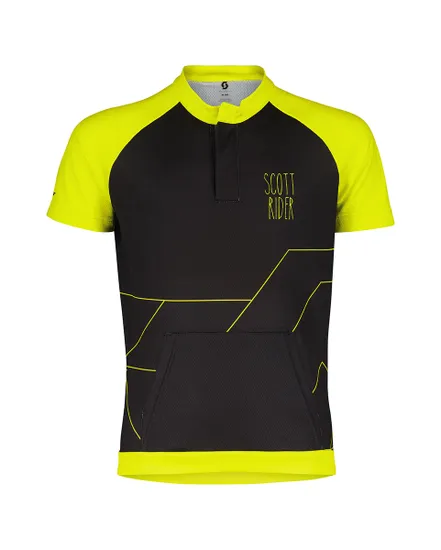 Maillot manches courtes Enfant RC TEAM JUNIOR Noir/Jaune