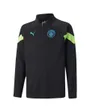 Haut entraînement  zip de football Enfant MCFC TR 1/4 ZIP TOP JR Noir Manchester