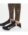 Collant de sport Femme W NK ONE DF HR TGHT LEOPARD Marron