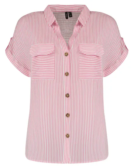 Chemise Femme VMBUMPY SS SHIRT WVN GA NOOS