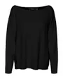 Pull Femme VMNANCY LS BOATNECK PULLOVER GA NOO Noir