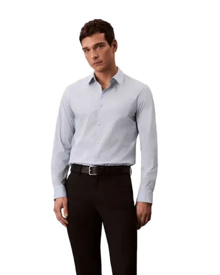 Chemise Homme LS SOLID STRETCH SLIM SHIRT Brume Niagara