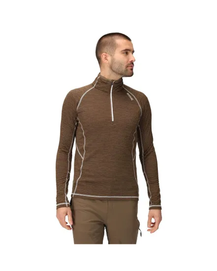 Haut col zip Homme Yonder Marron