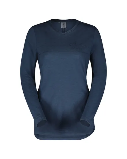 Maillot manches longues Femme DEFINED MERINO Bleu