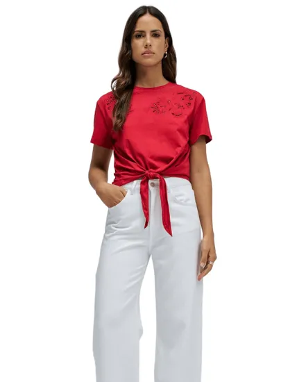 T-shirt Femme Branding Flowers Broderie