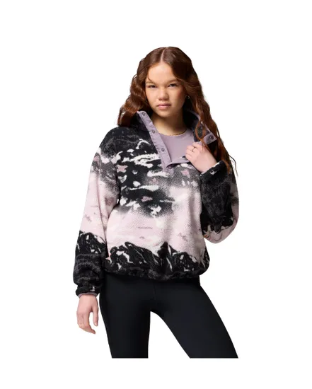 Polaire Femme HELVETIA II PRINTED CROPPED HALF SNAP Violet