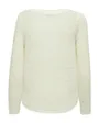 Pull en maille manches longues Femme ONLGEENA XO L/S PULLOVER KNT NOOS Blanc