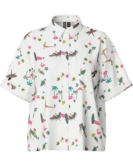 Chemise Femme PCTRINIQUE SS Shirt WVN FC BC