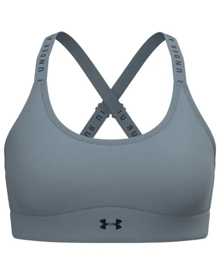 Brassière de sport Femme UA INFINITY MID COVERED Gris