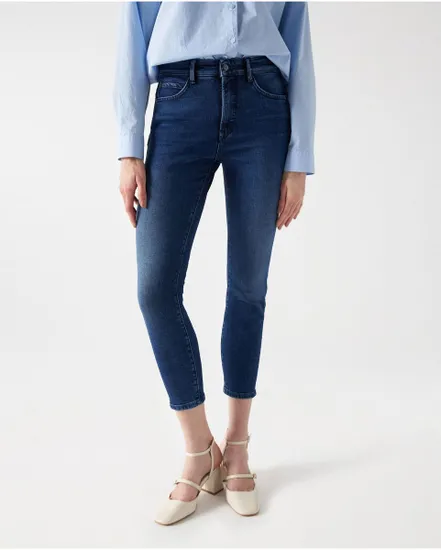 Jean Femme SECRET GLAMOUR CROPPE Bleu