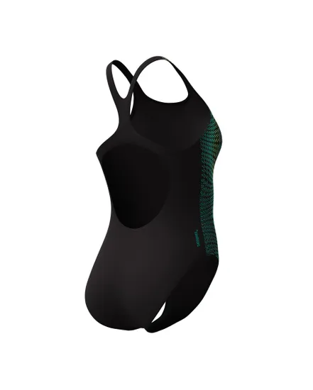 Maillot de bain Femme ECO+ DIG PLACEM MEDALIST BLA/GRN Noir