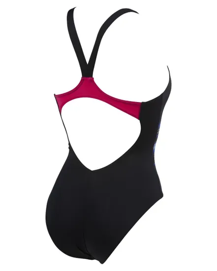 Maillot de bain femme W FLASHING LIGHTS V BACK ONE PIECE Noir