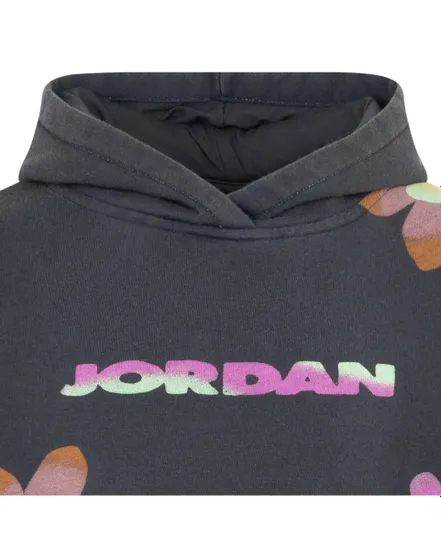 Sweat à capuche Fille DELORIS JORDAN FLOWER PO Gris