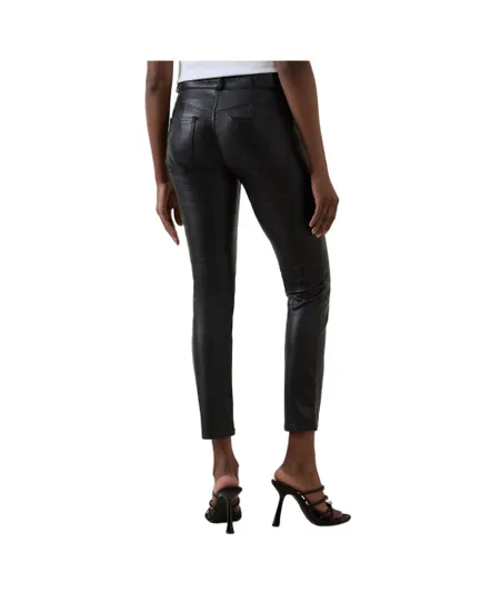 Pantalon Femme DESTINY CROPPED SKINNY IN BLACK PU Noir