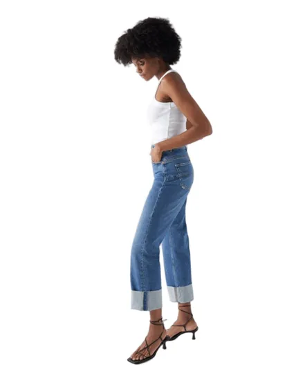 Jean Femme FAITH WITH CUFF Bleu
