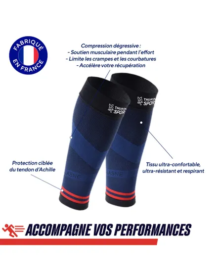 Manchons de compression mollet Femme RUN TRAIL CALF UP ACTIV LONG Noir