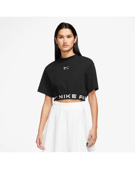 T-shirt manches courtes Femme W NSW AIR SS CROP TOP Noir
