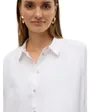 Chemisier Femme VMNORA LS OVERSIZE SHIRT WVN GA NOOS Blanc