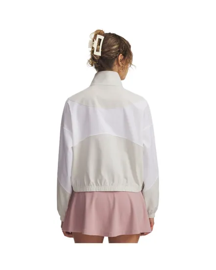 Veste zip Femme UA RIVAL WOVEN JACKET Blanc