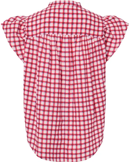 Chemise Femme PCJAVIER SS Check Shirt