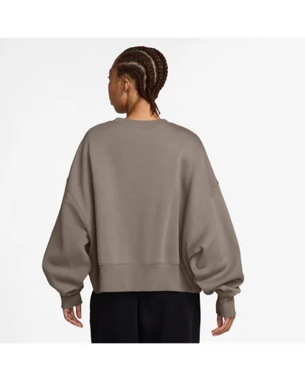 Sweat Femme W NSW PHNX FLC OOS CREW Marron