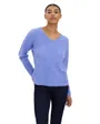 Blouse Femme VMCREWLEFILE LS V-NECK BLOUSE NOOS