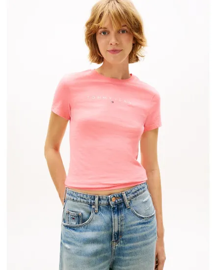 T-shirt Femme TJW SLIM LINEAR TEE EXT Rose